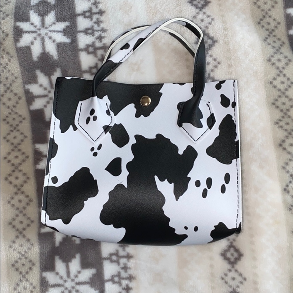 Cow print purse